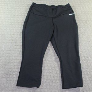 Reebok Size Small Charcoal Grey Cropped Yoga Pants - LIKE NEW